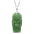 Sterling Silver Jadeite 32x17MM  Buddha Pendant with Singapore Chain