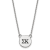 Rhodium Over Sterling Silver LogoArt Sigma Kappa Small Enamel Pendant Necklace