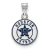 Rhodium Over Sterling Silver MLB LogoArt Houston Astros Enamel Pendant