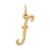 10K Yellow Gold Polished Letter f Initial Charm