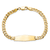 14k Yellow Gold Soft Diamond Shape Flat Curb Link ID Bracelet