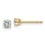 14K Yellow Gold 1/3ct. 3.5mm Round J-K Color Moissanite Earrings