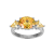 Yellow Cubic Zirconia Platinum Over Sterling Silver November Birthstone
Ring 5.49ctw