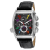 Christian Van Sant Men's Grandeur Black Dial with Multi-color Accents,
Black Leather Strap Watch