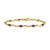 10k Yellow Gold and Rhodium Over 10k Yellow Gold Diamond and Amethyst Bracelet