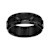 8mm Step-Edge Diagonal-Cut Comfort Fit Band in Black Tungsten Carbide
with Wire Brush Finish