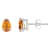 6x4mm Pear Shape Citrine 14k White Gold Stud Earrings