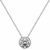 White Cubic Zirconia 14k White Gold Pendant With Chain 1.50ctw