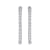 White Diamond H-I I1 Platinum Hoop Earrings 2.00ctw