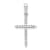 Rhodium Over 10k White Gold 0.168 ctw Diamond Cross Pendant