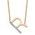 14k Yellow Gold and Rhodium Over 14k Yellow Gold Sideways Diamond
Initial R Pendant 18 Inch Necklace