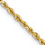 14k Yellow Gold 2mm Solid Diamond-Cut Quadruple Rope 14 Inch Chain
