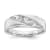 Rhodium Over 14K Gold Lab Grown Diamond SI1/SI2, G H I, Men's 3-stone Band