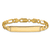 14k Yellow Gold Diamond-Cut Figaro Link ID Bracelet