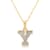 White Diamond Accent 10k Yellow Gold Y Initial Pendant With 18” Rope Chain