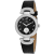 Roberto Bianci Women's Alessandra Black Dial, Black Leather Strap Watch