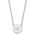 Rhodium Over Sterling Silver LogoArt Sigma Kappa Large Enamel Pendant Necklace