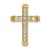 14k Yellow Gold Diamond Latin Cross Chain Slide Pendant