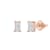White Cubic Zirconia 14k Rose Gold Studs With Velvet Gift Box 0.50ctw
