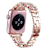 White Crystal Detail Rose Stainless Steel Apple Watch Band (42-44mm).
Watch Not Included.