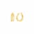 14K Yellow Gold Over Sterling Silver Double Hoop Enamel Earrings in Yellow