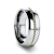 GOLDWYN Braided 14k Gold Inlay Domed Tungsten Ring 8mm