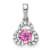 Rhodium Over 10k White Gold 0.38 cttw Lab Created Sapphire October
Birthstone and Diamond Pendant