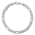 Rhodium Over 14k White Gold 5.75mm Figaro Link Bracelet, 7 Inches