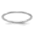 Rhodium Over 10K White Gold 1.2mm Half Round Satin Stackable Expressions Band