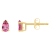 5x3mm Pear Shape Pink Topaz 14k Yellow Gold Stud Earrings