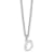 Rhodium Over Sterling Silver Letter O Initial Necklace