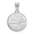 Rhodium Over Sterling Silver NHL LogoArt New York Islanders Medium Pendant