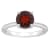 8mm Round Garnet With Diamond Accents Rhodium Over Sterling Silver
Hidden Halo Ring
