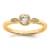 14K Yellow Gold Petite Rope Edge Cushion Diamond Ring 0.24ctw
