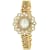Christian Van Sant Women's Chantilly White Dial, Yellow Stainless Steel Watch