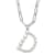 Rhodium Over Sterling Silver 3-5.5mm Freshwater Cultured Pearl LETTER D
18-inch Necklace