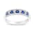 Sapphire and Diamond 14k White Gold Band Ring 0.66ctw