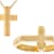 Cross Ring And Pendant Set In 14K Gold Over Sterling Silver