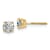 14K Yellow Gold 1ct. 5.0mm Round G H I True Light Moissanite Screwback Earrings