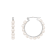 4-5mm White Cultured Freshwater Pearl Rhodium Over Sterling Silver Earrings