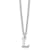 Rhodium Over Sterling Silver Cutout Letter L  Initial Necklace
