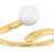 Freshwater Pearl Bypass Ring In 14K Gold Over Sterling Silver