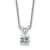 Rhodium Over 14K Gold 1/2 ct. 5.0mm Round G H I True Light Moissanite
Solitaire Pendant with Chain