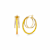 14K Yellow Gold Over Sterling Silver Acrylic Multi-Hoop Earrings in Honey