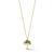 Rachel Zoe CZ Puffed Mushroom Pendant Necklace in 14K Gold Over Sterling Silver