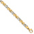 14K Two-tone Gold 6mm Hand-Polished Fancy Link Chain Bracelet