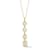 Rachel Zoe Mixed Shape CZ Bar Lariat Necklace in 14K Gold Over Sterling Silver