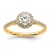 14K Yellow Gold Eternal Promise Lab Grown Diamond Halo Ring