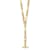 14K Yellow Gold Paperclip and Round Link Y-drop 24-inch Toggle Necklace