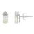 6x4mm Oval Opal with Diamond Accents 14k White Gold Stud Earrings
